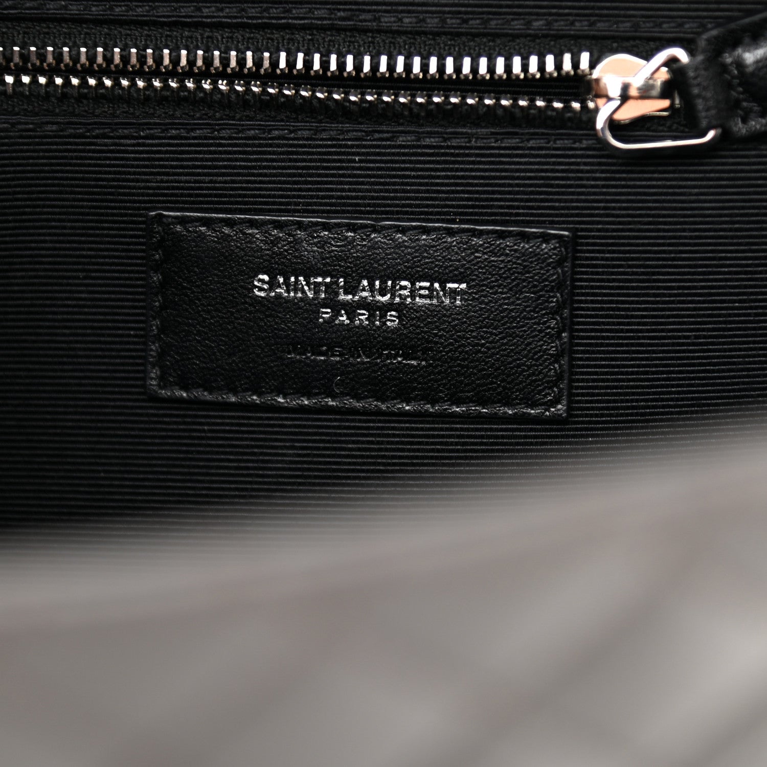Saint Laurent Grain De Poudre Textured Mixed Matelasse Large Triquilt Monogram Satchel Earth 7 of 9