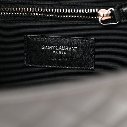Saint Laurent Grain De Poudre Textured Mixed Matelasse Large Triquilt Monogram Satchel Earth 7 of 9