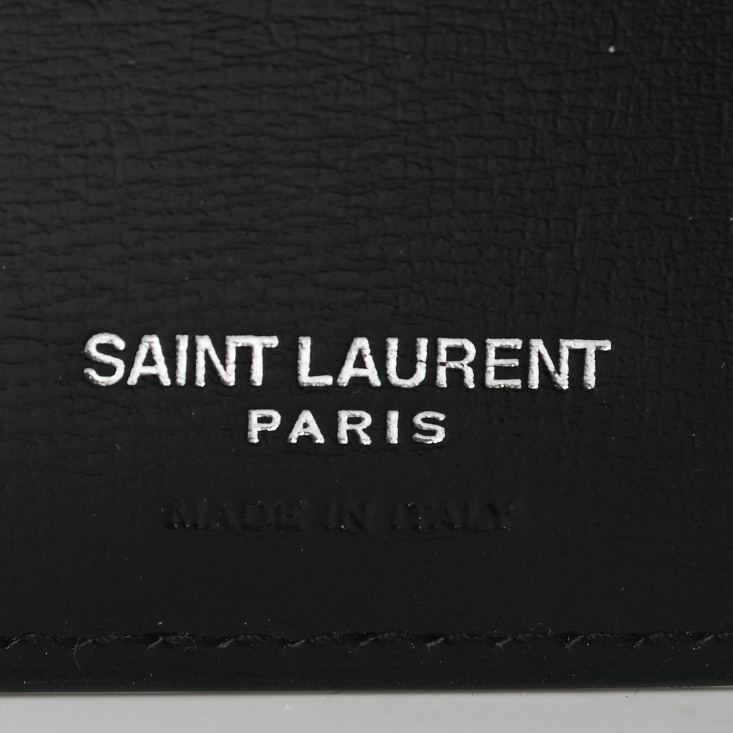 Calfskin Monogram Bi Fold Zipped Wallet Black