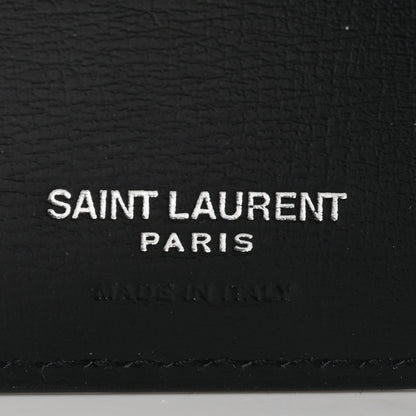 Saint Laurent Calfskin Monogram Bi Fold Zipped Wallet Black 6 of 7