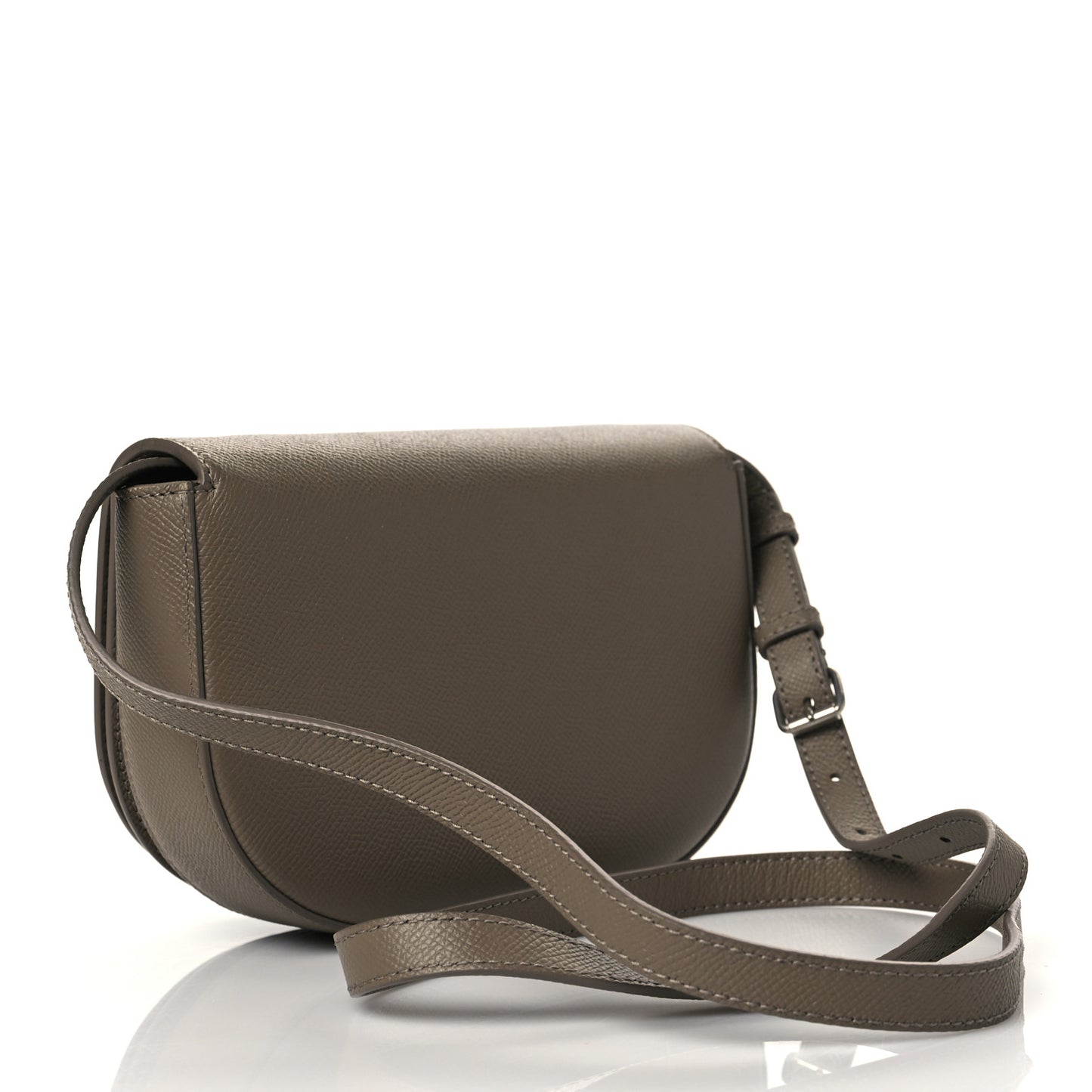 Signature Grained Calfskin Logo Print Ville Day Bag XS Mink Grey White