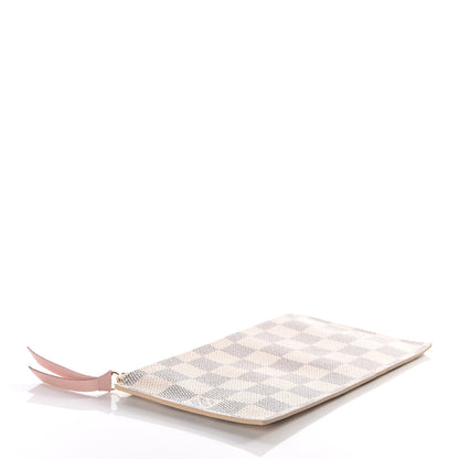 Louis Vuitton Damier Azur Felicie Chain Wallet Zippered Insert Rose Ballerine 3 of 9