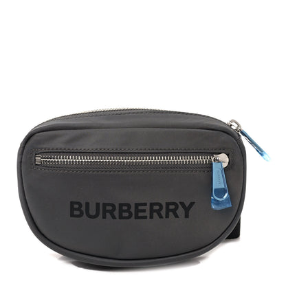Burberry Econyl Logo Print Small Cannon Bum Bag Charcoal Grey 1 of 8