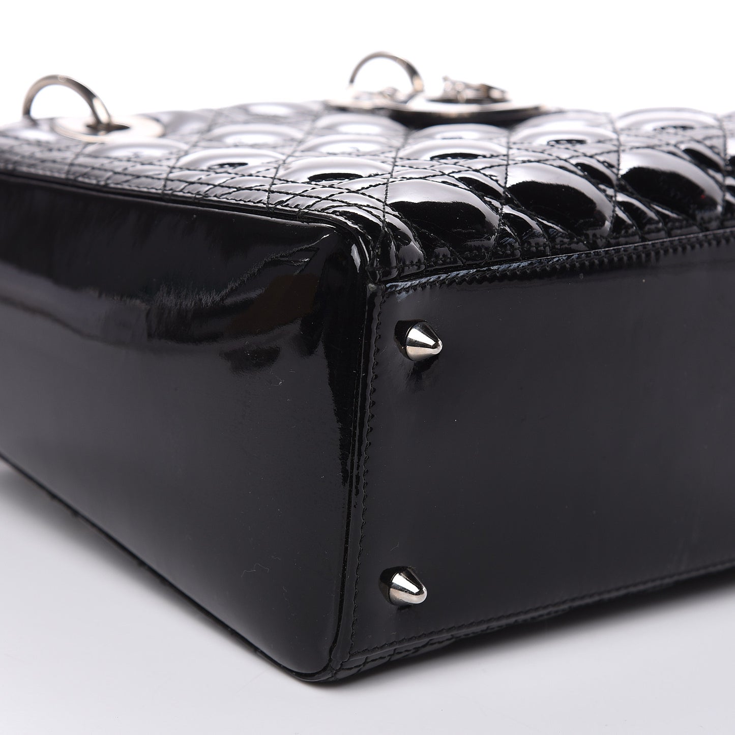 Patent Cannage Medium Lady Dior Black