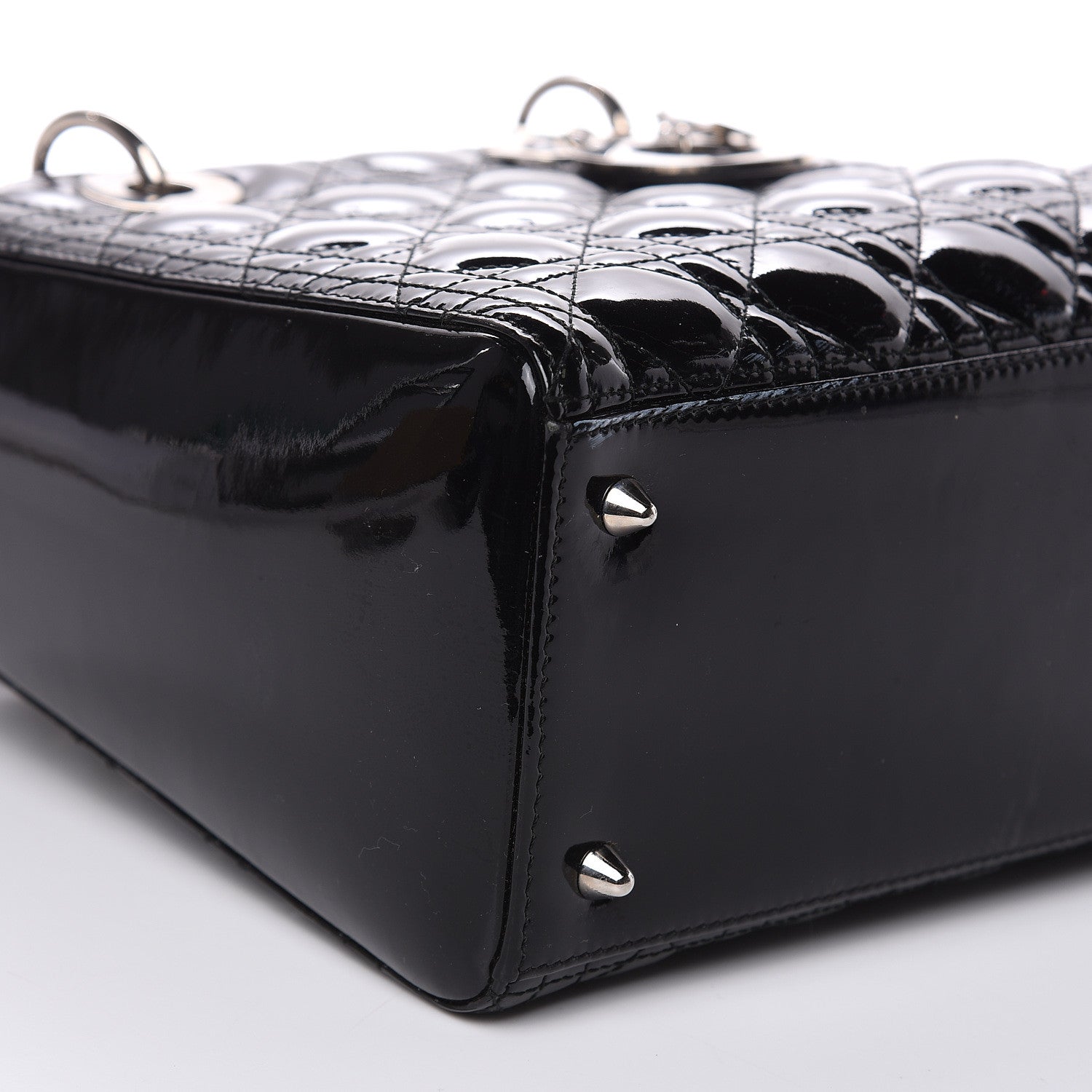 Christian Dior Patent Cannage Medium Lady Dior Black 8 of 11