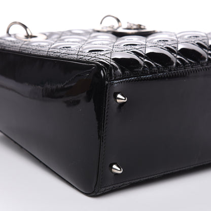 Christian Dior Patent Cannage Medium Lady Dior Black 8 of 11
