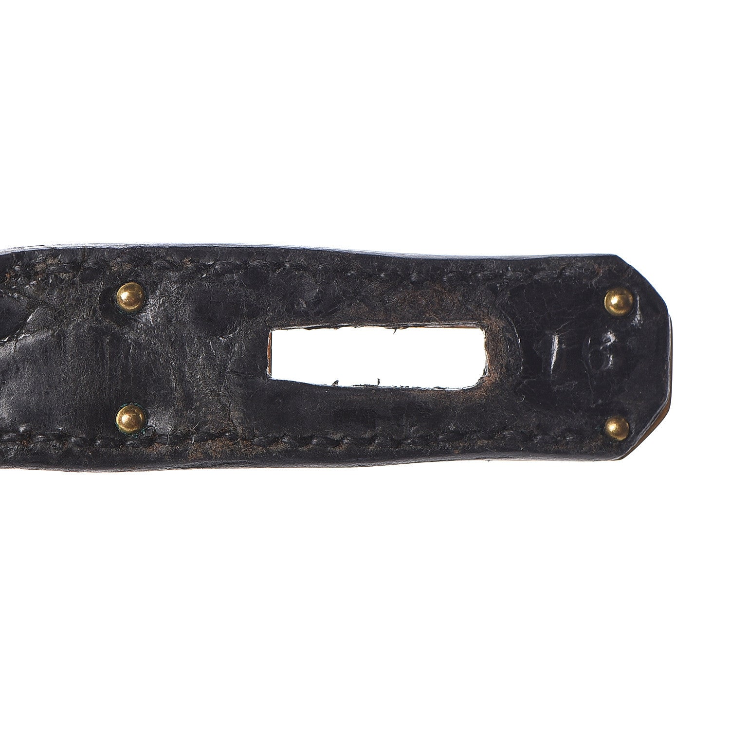 Hermes Shiny Porosus Crocodile Kelly Sellier 32 Black 23 of 28