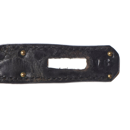 Hermes Shiny Porosus Crocodile Kelly Sellier 32 Black 23 of 28