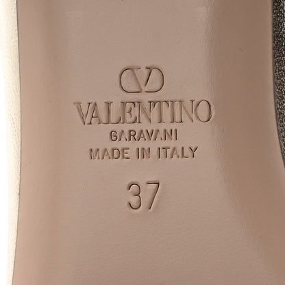 Valentino Garavani Metallic Kidskin Jewel Button Mary Jane Flats 37 Gold Pink 7 of 10