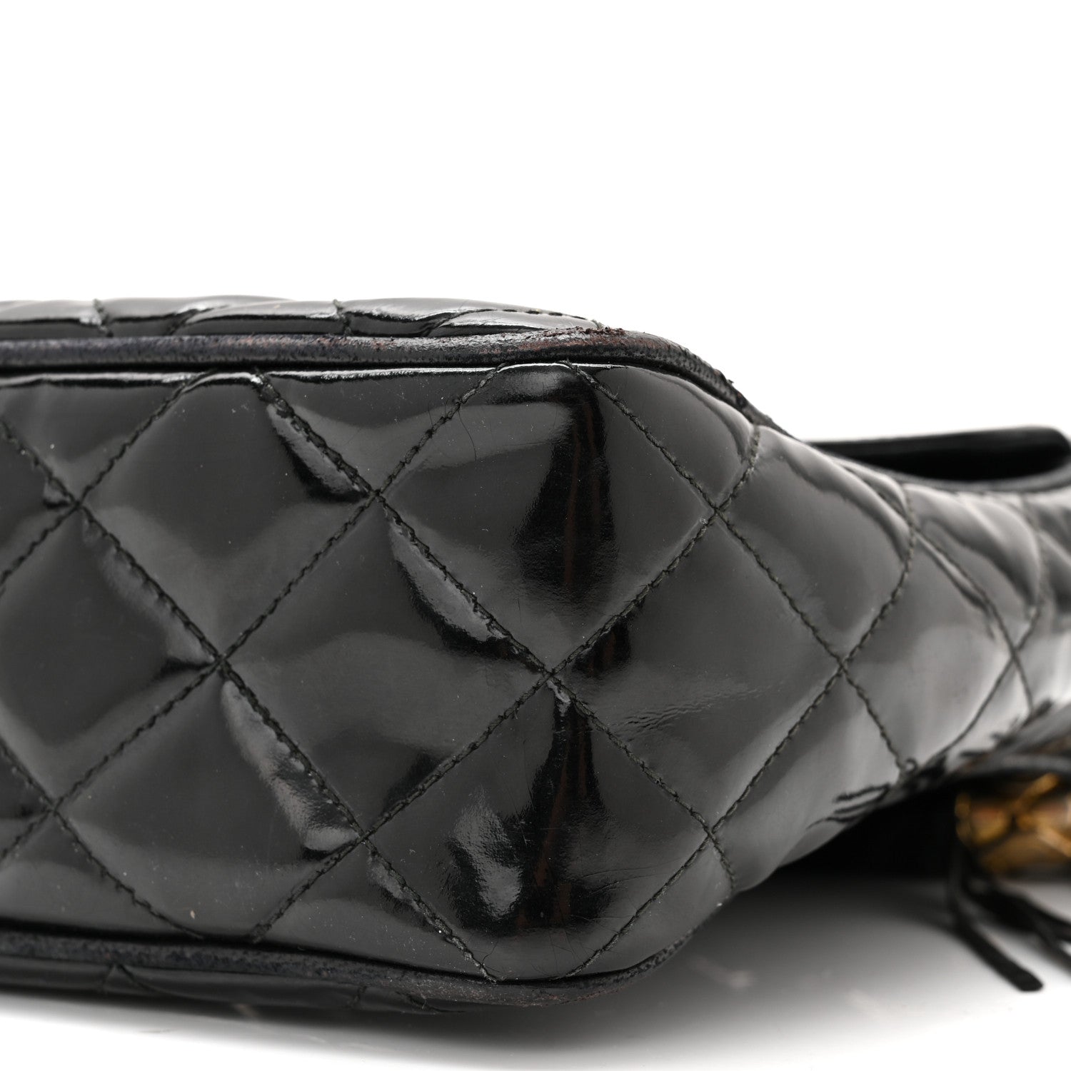 Chanel Patent Quilted Tassel Camera Case Black 11 of 11
