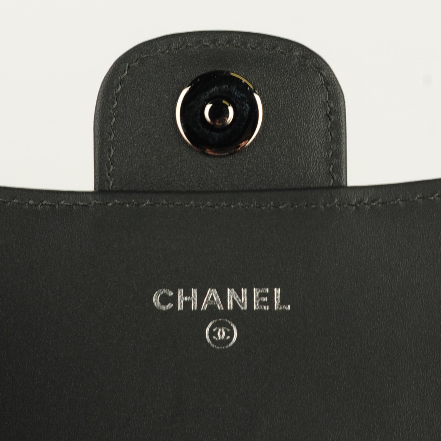Chanel Patent Quilted Wallet On Removable Chain Dark Grey 6 of 8