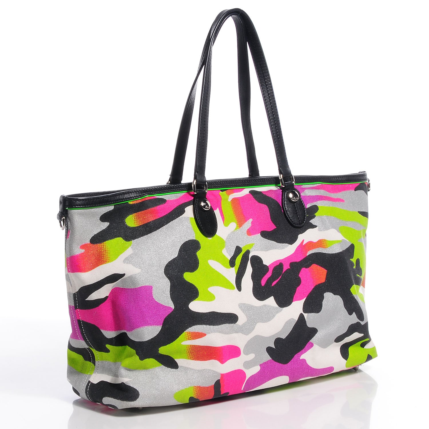 Christian Dior Canvas Large Camouflage Anselm Reyle Tote 2 of 11
