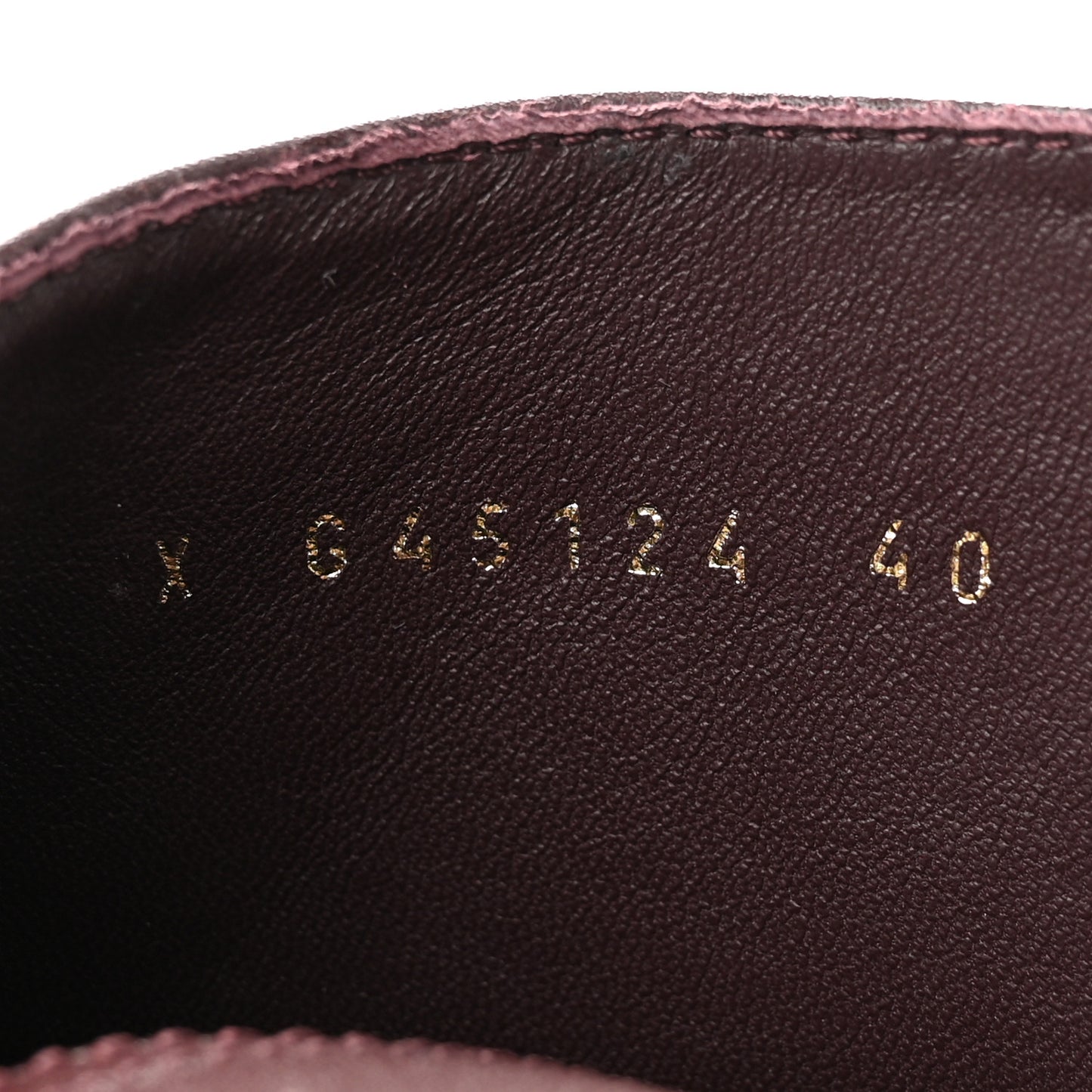 Calfskin Patent Calfskin CC Lace Up Combat Boots 40 Burgundy Black