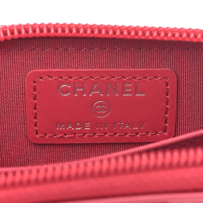 Chanel Patent Quilted Plexiglass Zip Around Boy Coin Purse Wallet Pink 6 of 9