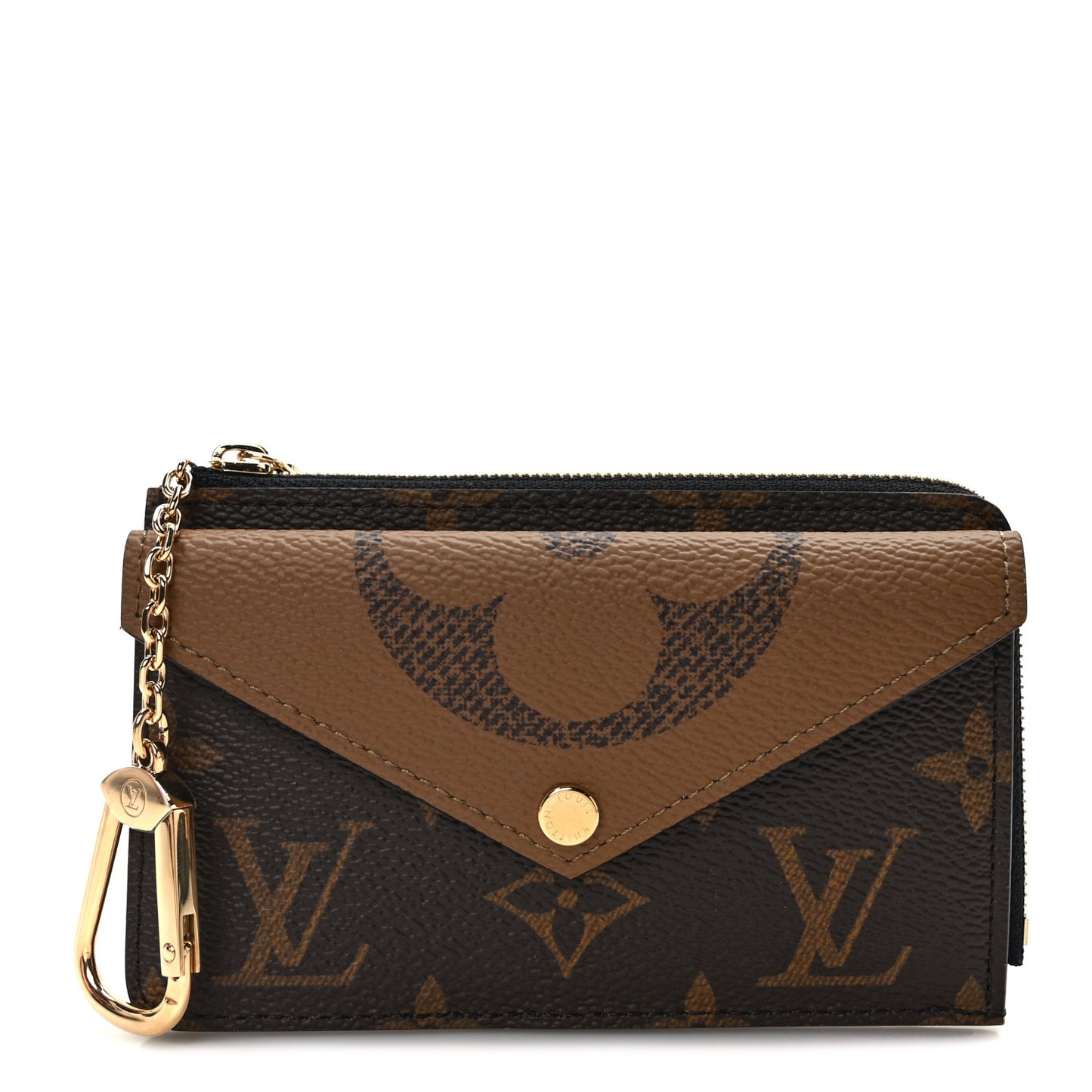 Reverse Monogram Recto Verso Card Holder Brown