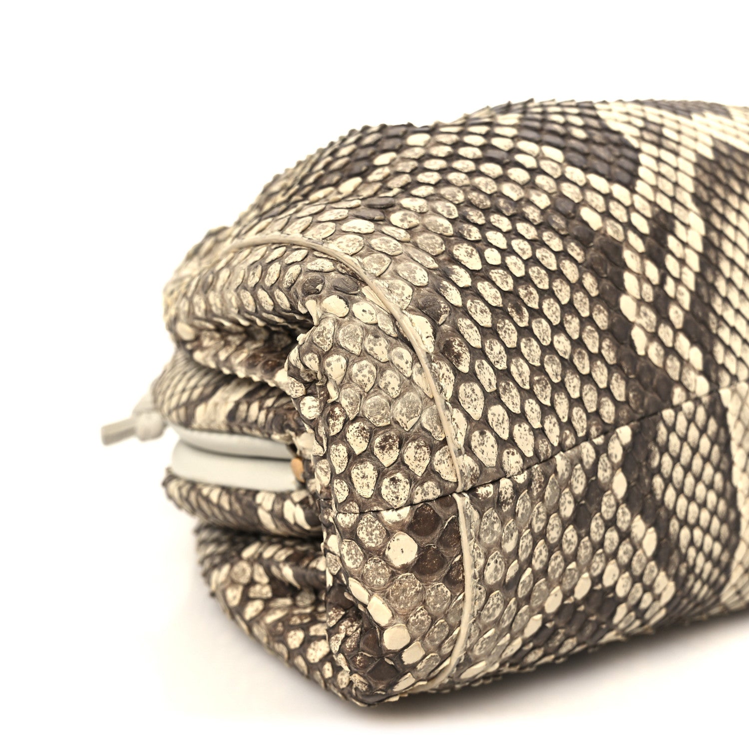 Bottega Veneta Snakeskin The Mini Pouch Brown 10 of 11