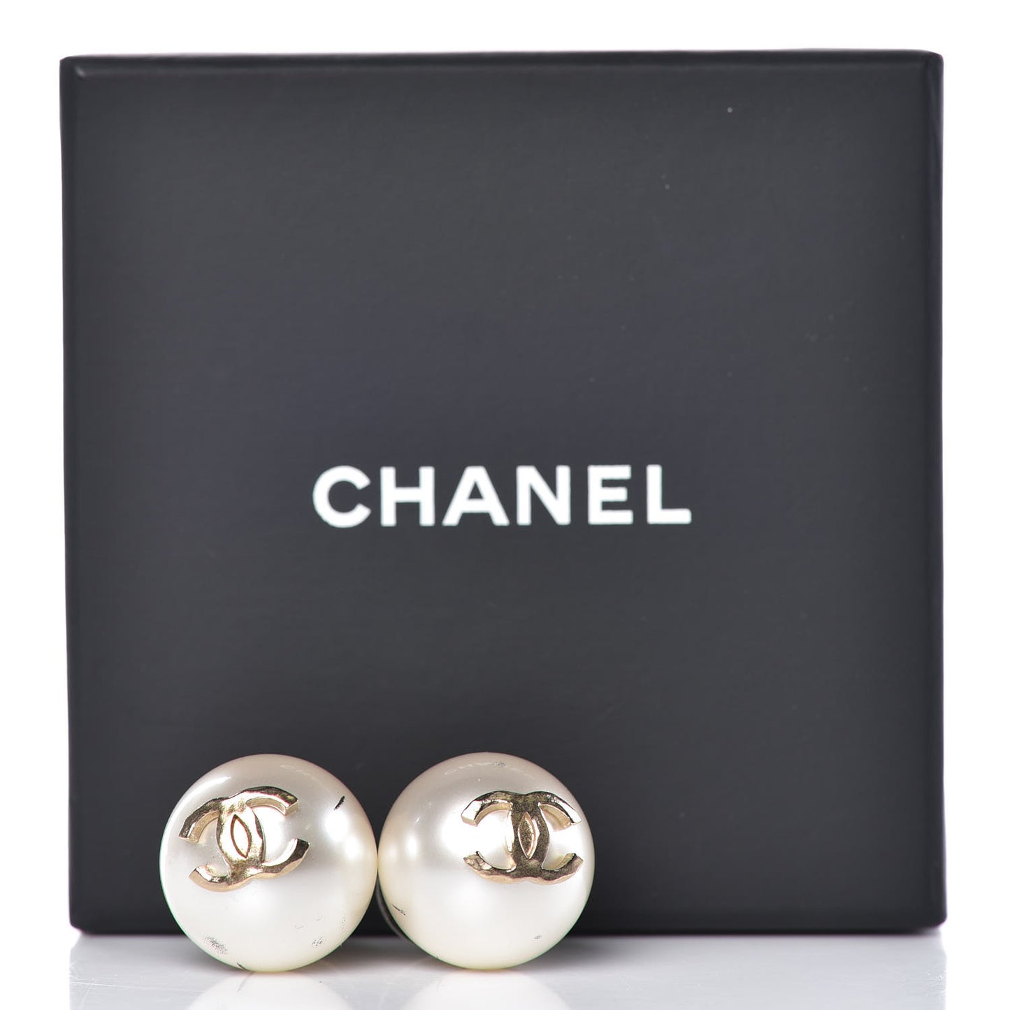 Pearl CC Large Earrings Gold