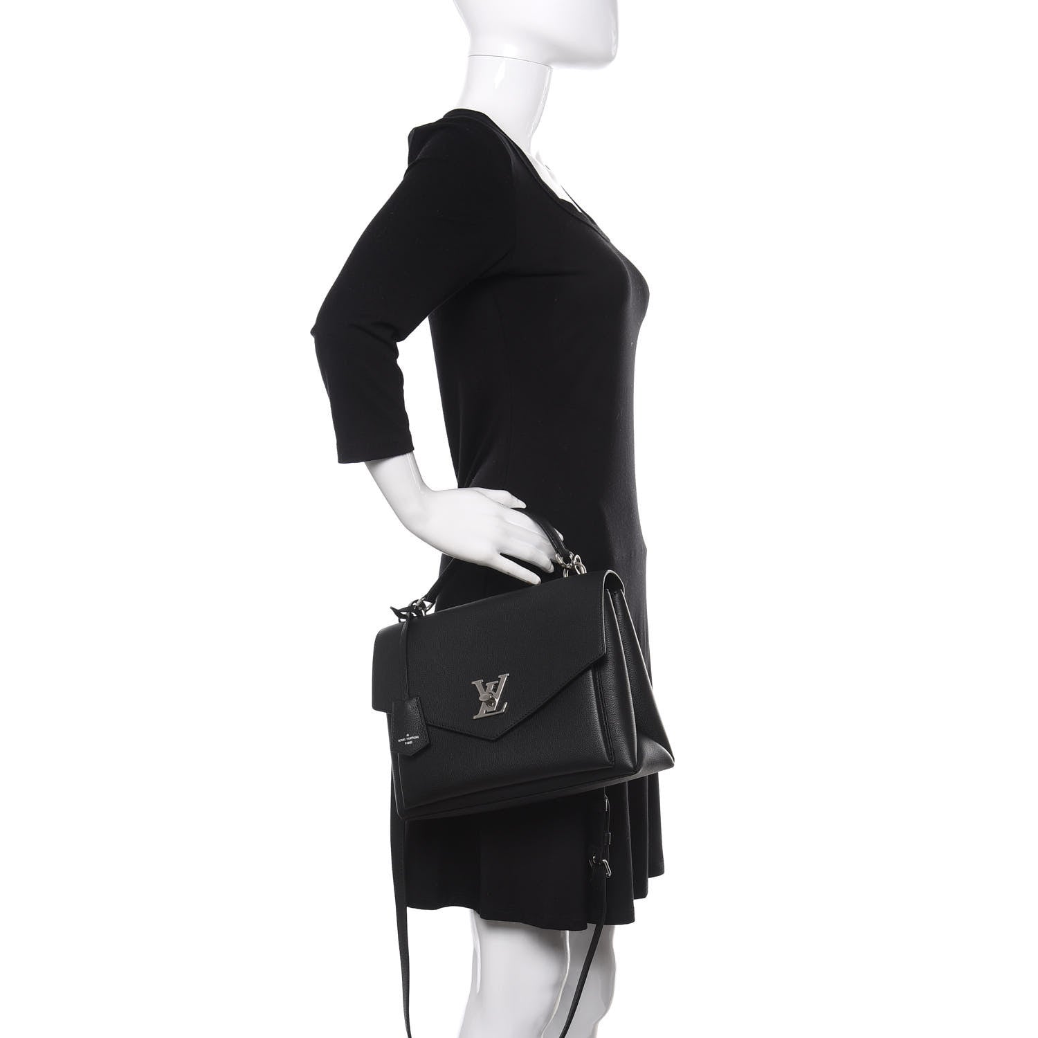 Louis Vuitton Soft Calfskin My Lockme Top Handle Black 3 of 11