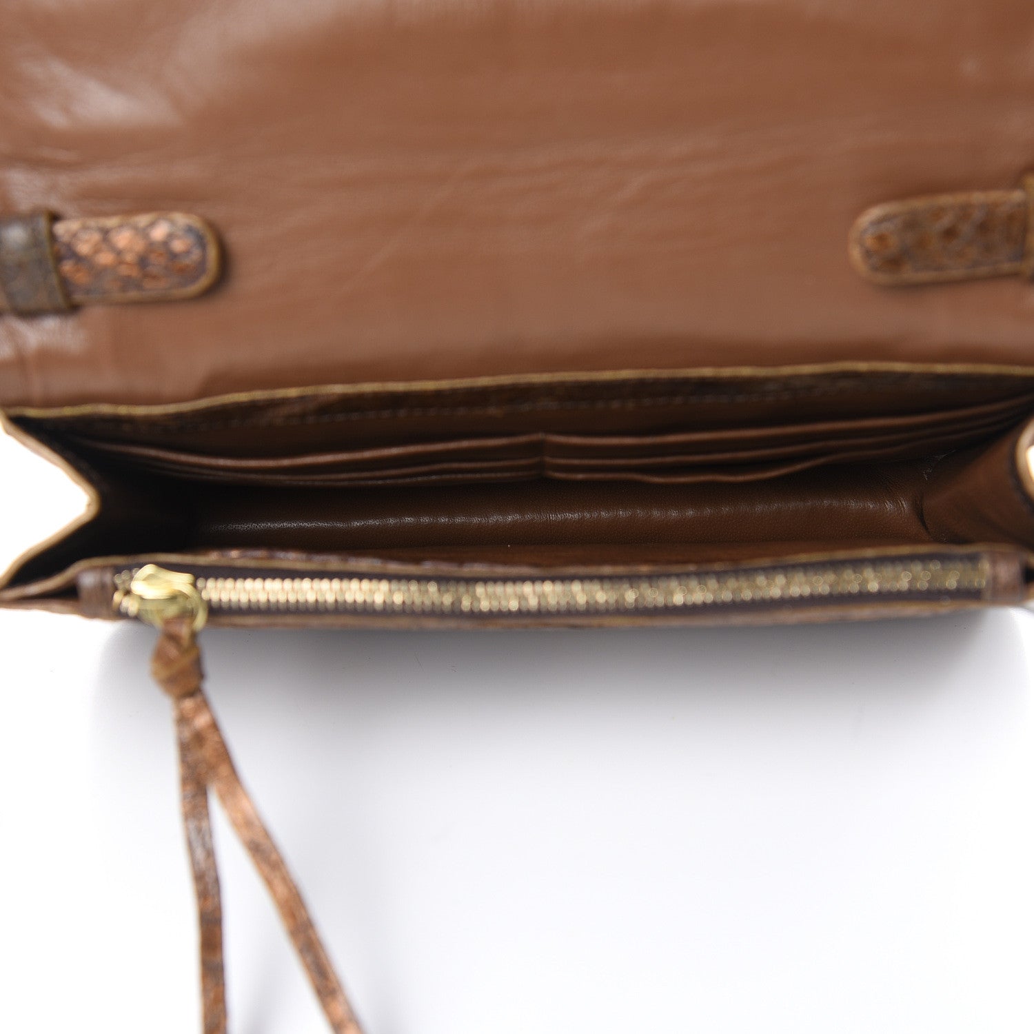 Nancy Gonzalez Crocodile Wallet On Chain Brown 5 of 10
