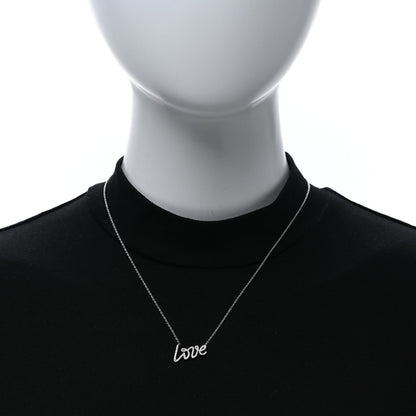 Tiffany 18K White Gold Diamond Paloma's Graffiti Love Pendant Necklace 3 of 4