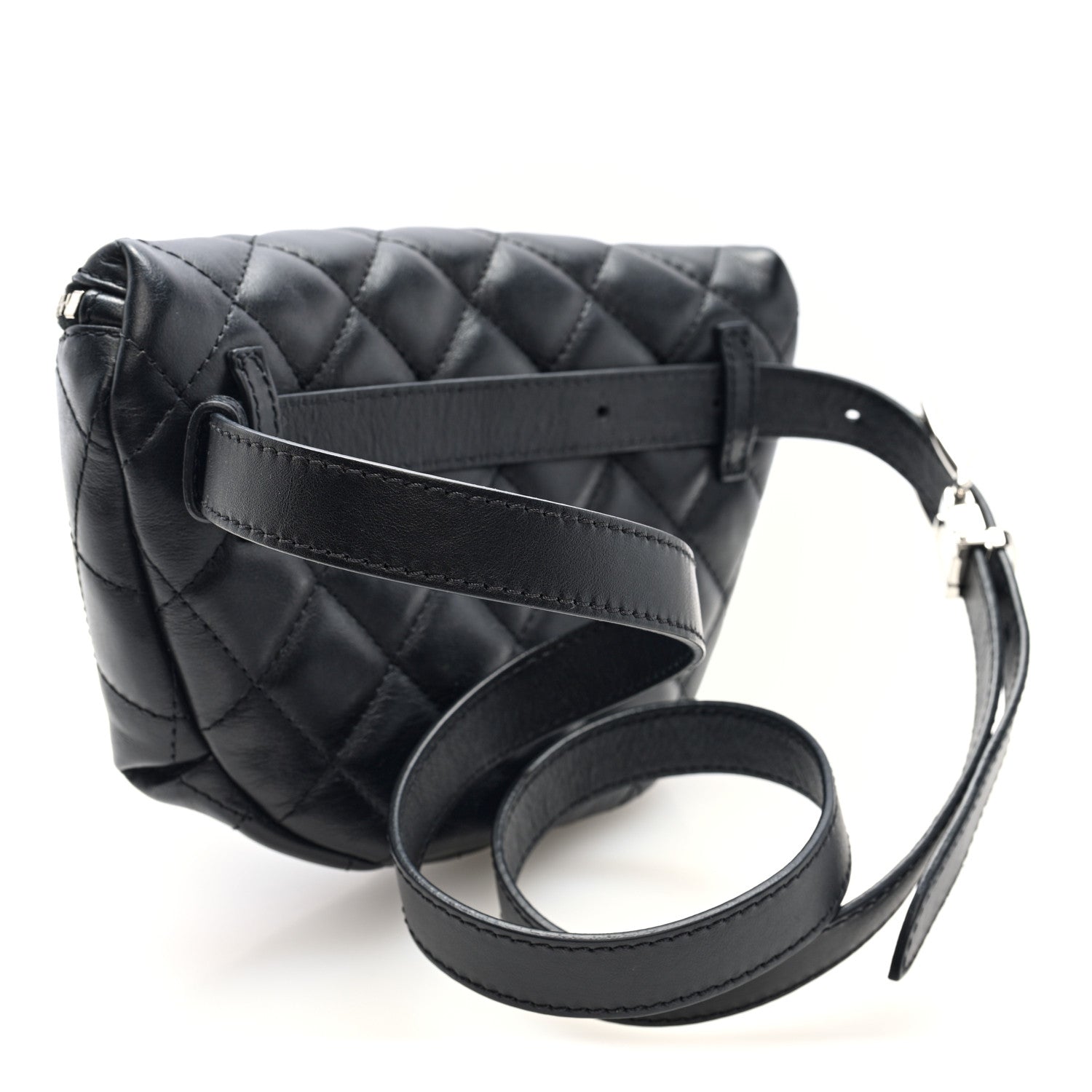 Chanel Calfskin Quilted Waist Belt Bag Black 3 of 10