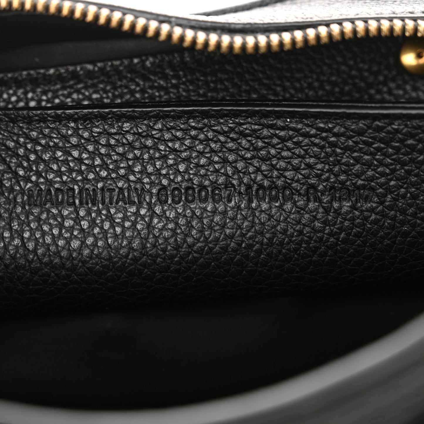 Grained Calfskin Neo Classic Gold Hardware Mini City Black