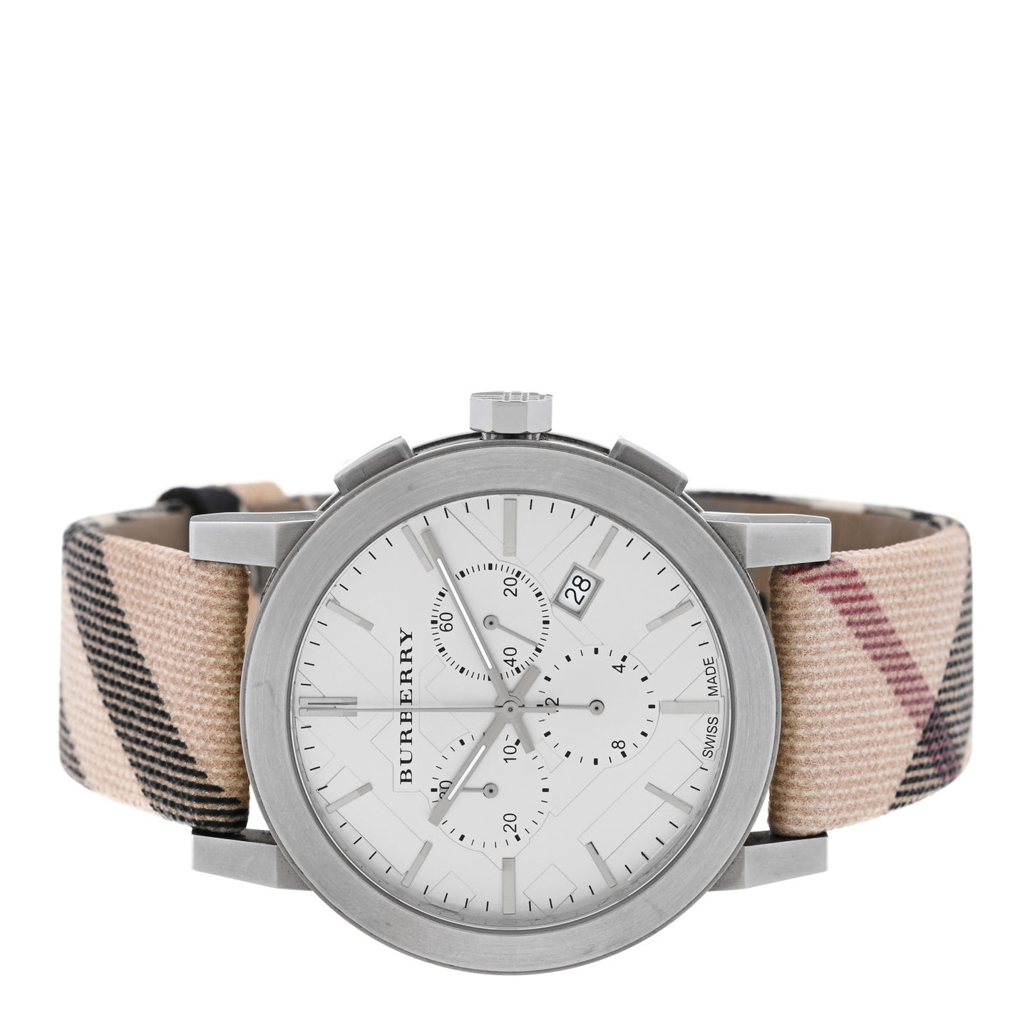 Stainless Steel Calfskin 42mm Chronograph Quartz Watch BU9357