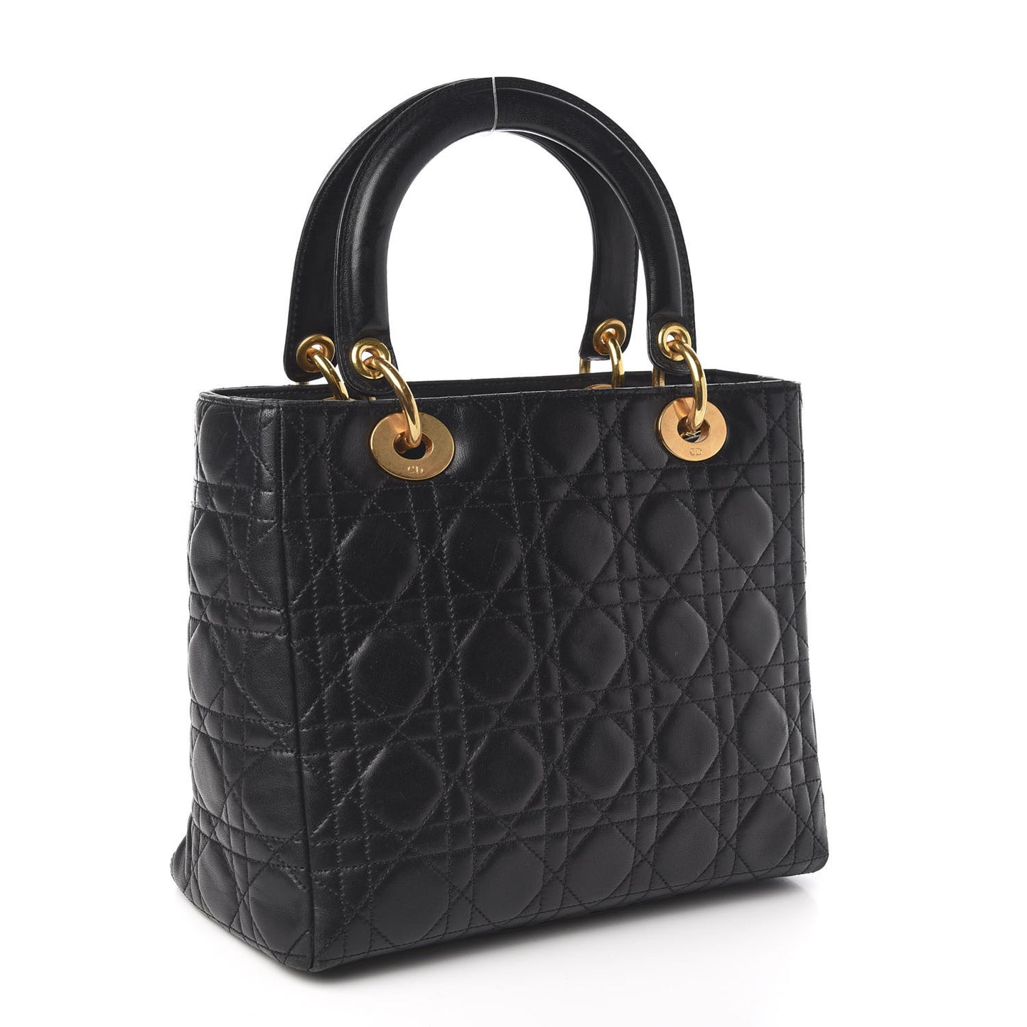 Lambskin Cannage Medium Lady Dior Black