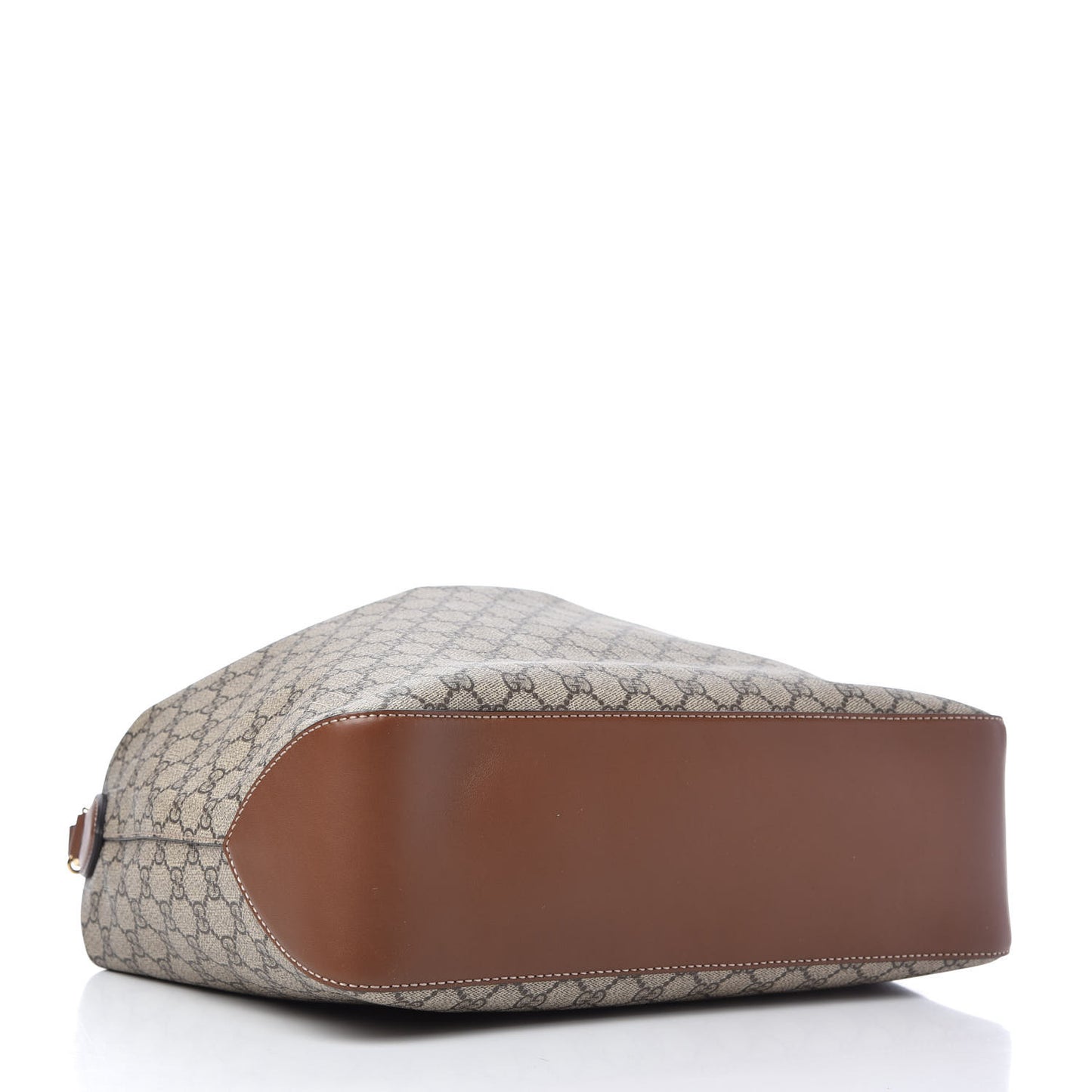 GG Supreme Monogram Large Linea A Hobo Light Brown