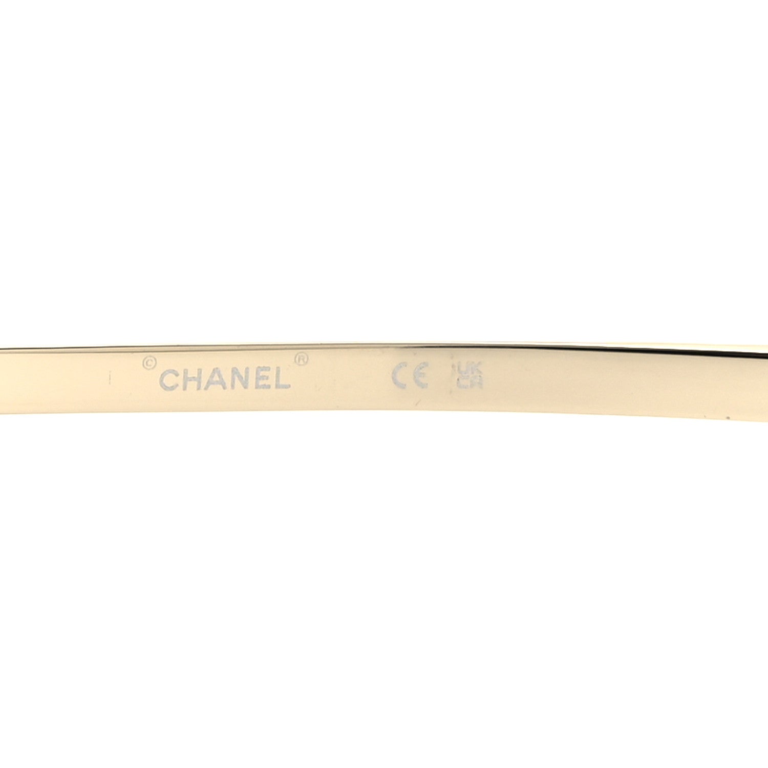 Chanel Metal Shield Sunglasses Gold Grey 5 of 7