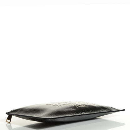 Saint Laurent Textured Patent Y-Mail Zip Clutch Black 4 of 8