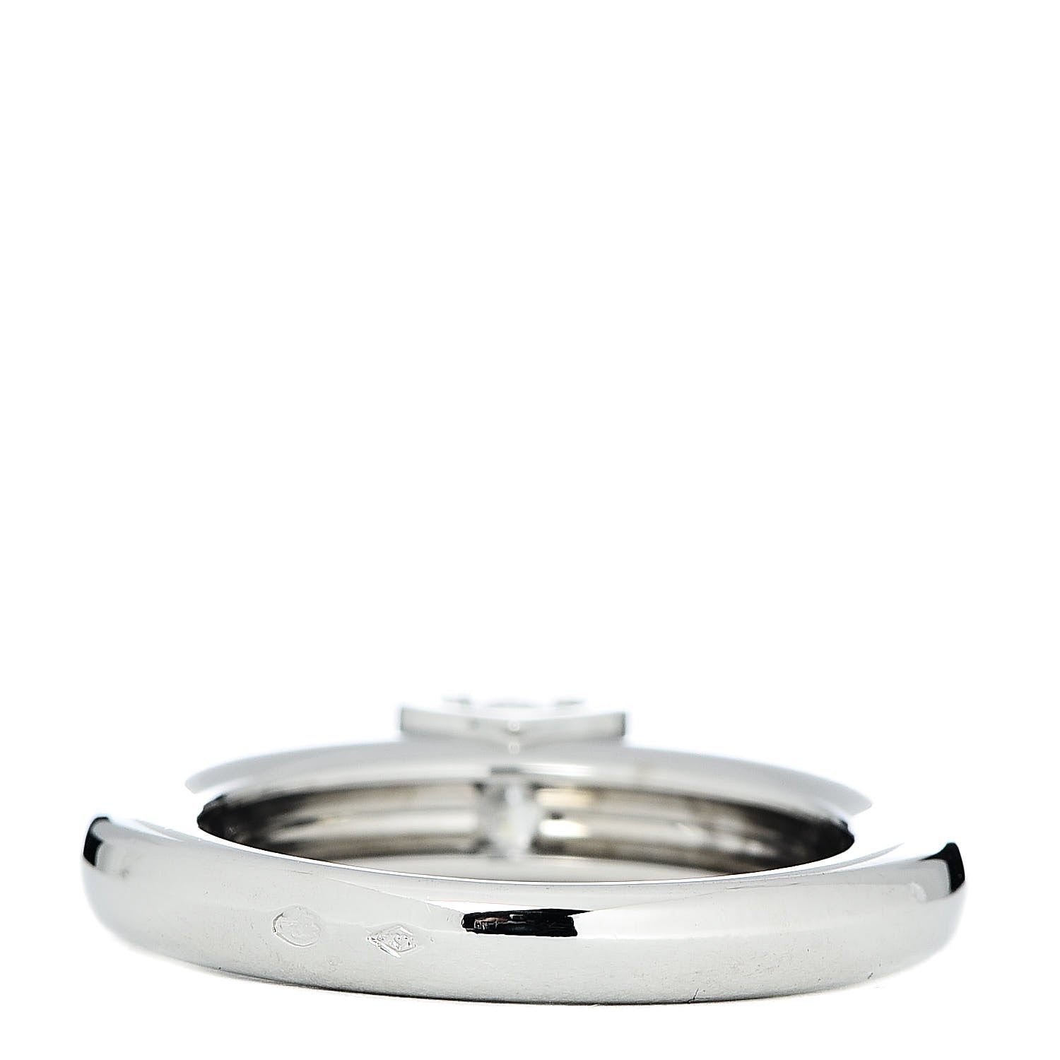 Cartier 18K White Gold Diamond .42ct C De Solitaire Ring 52 6 3 of 5