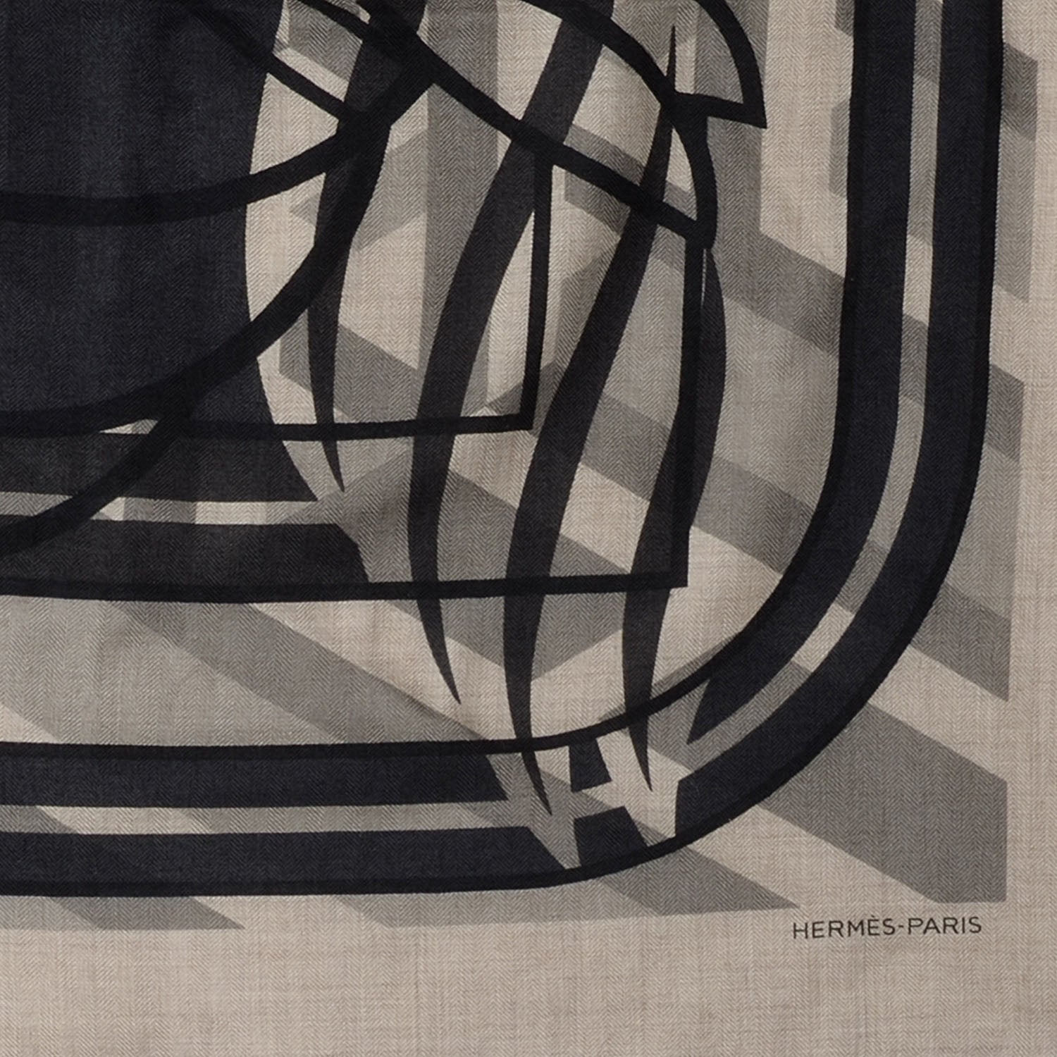 Hermes Cashmere Silk Quadridge Scarf 140 4 of 6