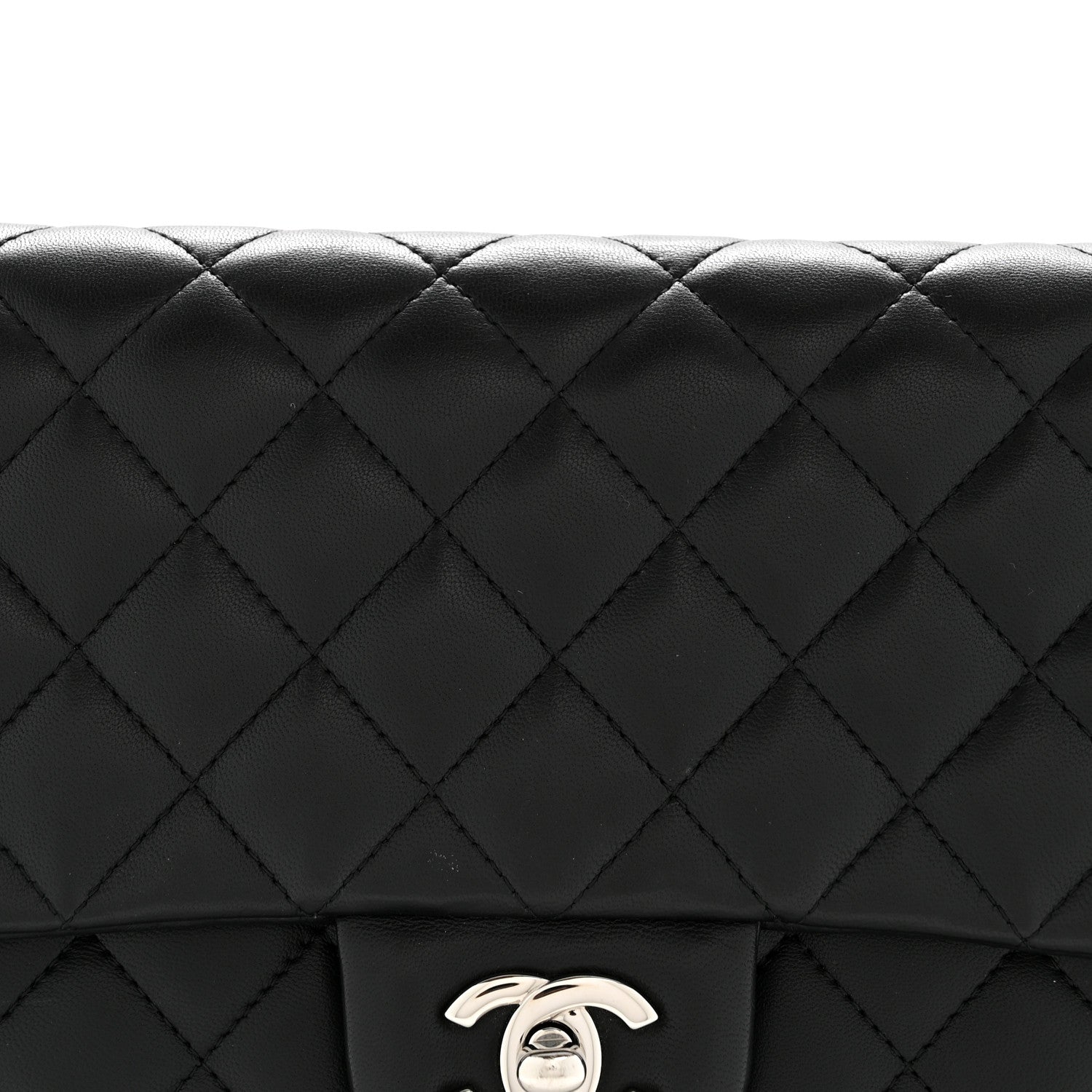 Chanel Lambskin Quilted Flap Clutch Black 8 of 14