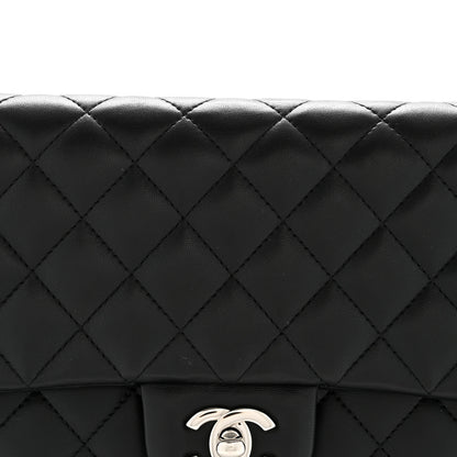 Chanel Lambskin Quilted Flap Clutch Black 8 of 14