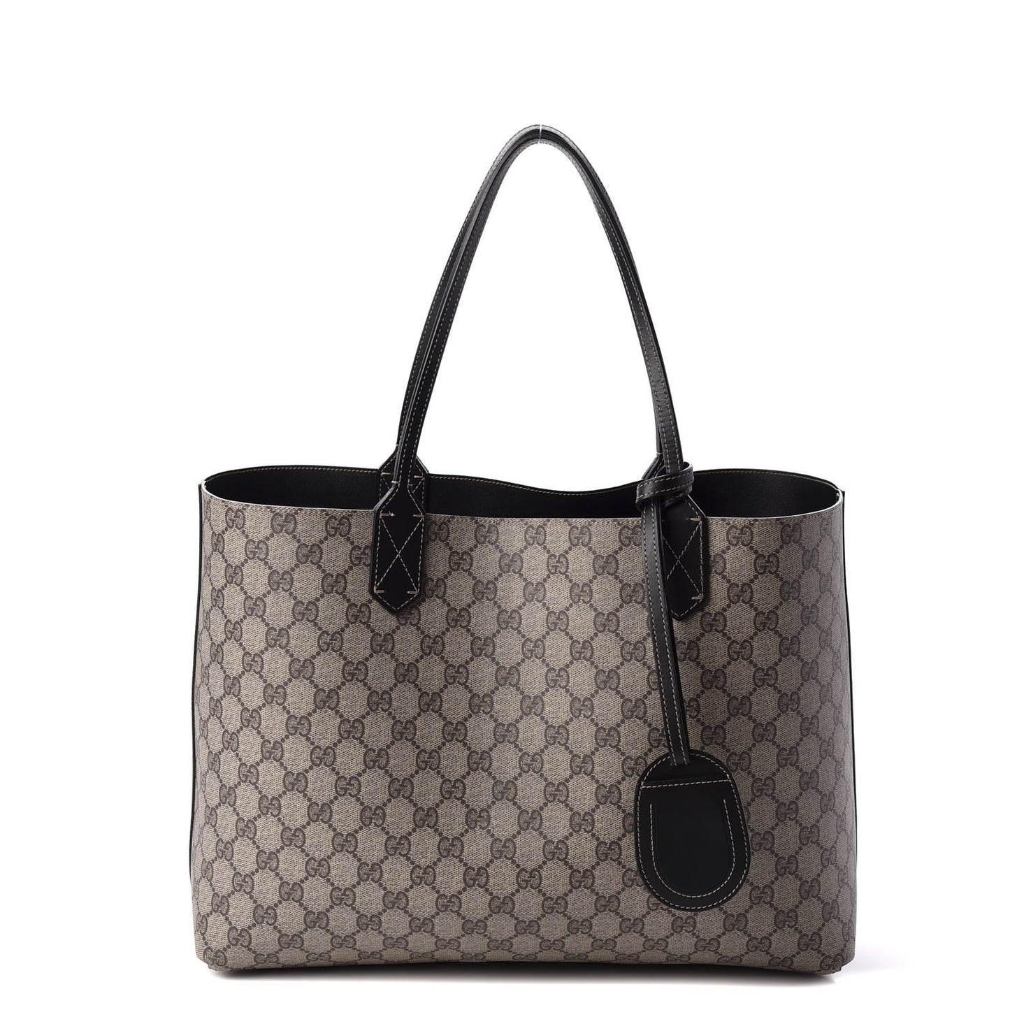 Calfskin GG Supreme Monogram Medium Reversible Tote Black