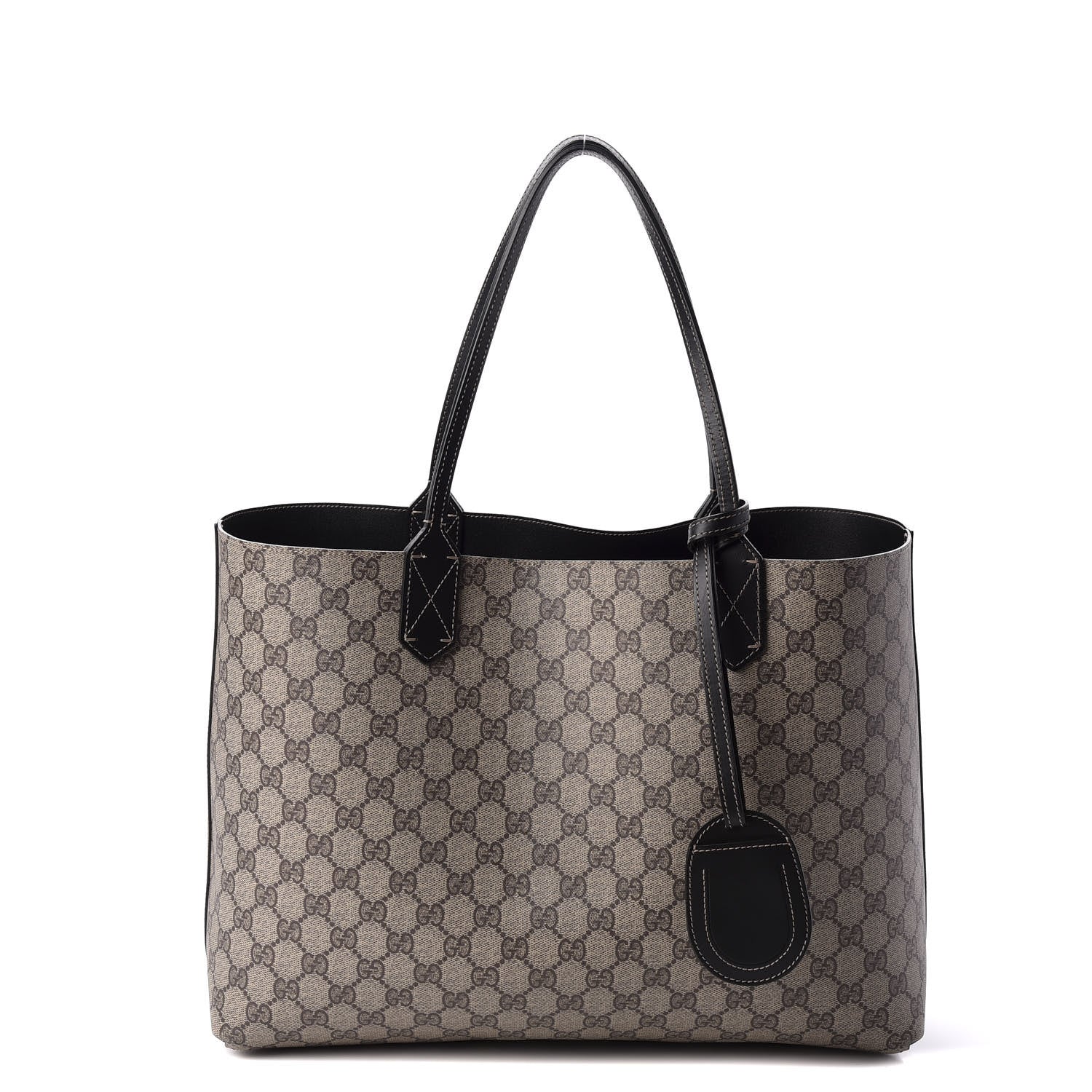 Gucci Calfskin GG Supreme Monogram Medium Reversible Tote Black 1 of 10