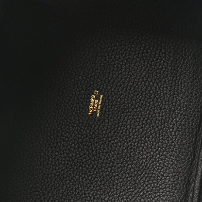 Hermes Taurillon Clemence Matte Alligator Picotin Lock Touch 22 MM Black 5 of 10