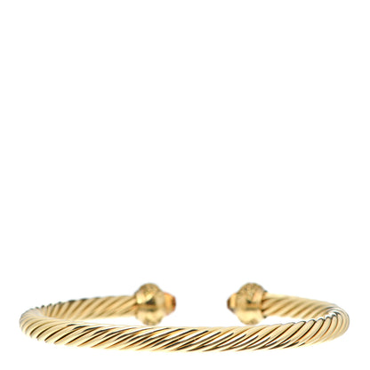 David Yurman 18K Yellow Gold Citrine Yellow Sapphire 5mm Candy Cable Bracelet 3 of 6
