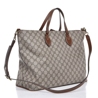 Gucci Soft GG Supreme Monogram Medium Crossbody Tote Beige Cuir 3 of 7