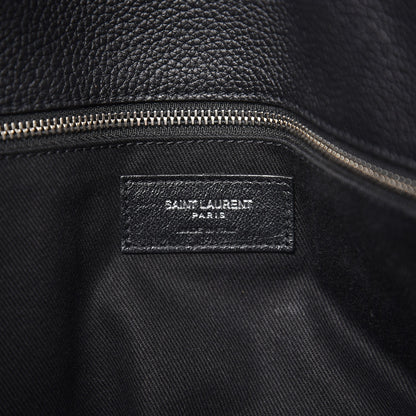 Saint Laurent Grained Calfskin Medium Souple Sac De Jour Duffle Black 6 of 8