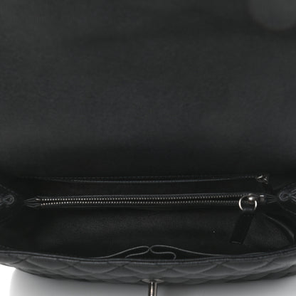 Chanel Caviar Lizard Quilted Small Coco Handle Flap Black 6 of 10