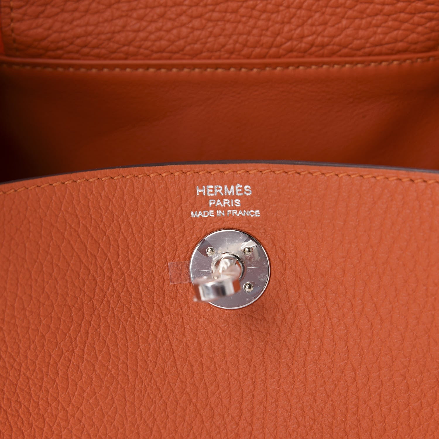 Hermes Taurillon Clemence Mini Lindy 20 Feu 8 of 10