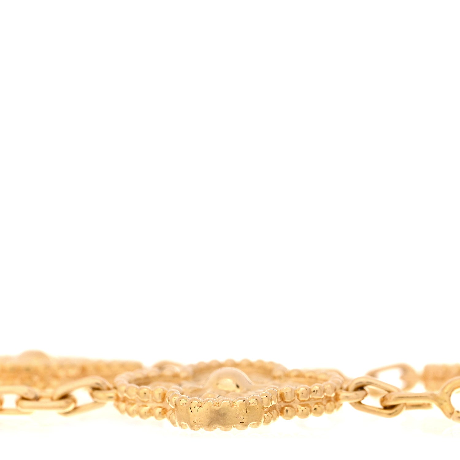 Van Cleef & Arpels 18K Yellow Gold 5 Motifs Vintage Alhambra Bracelet 3 of 4
