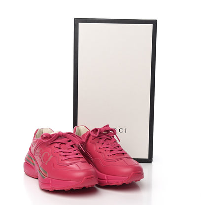 Gucci Calfskin Logo Womens Rhyton Sneakers 36 Box Pink 10 of 10