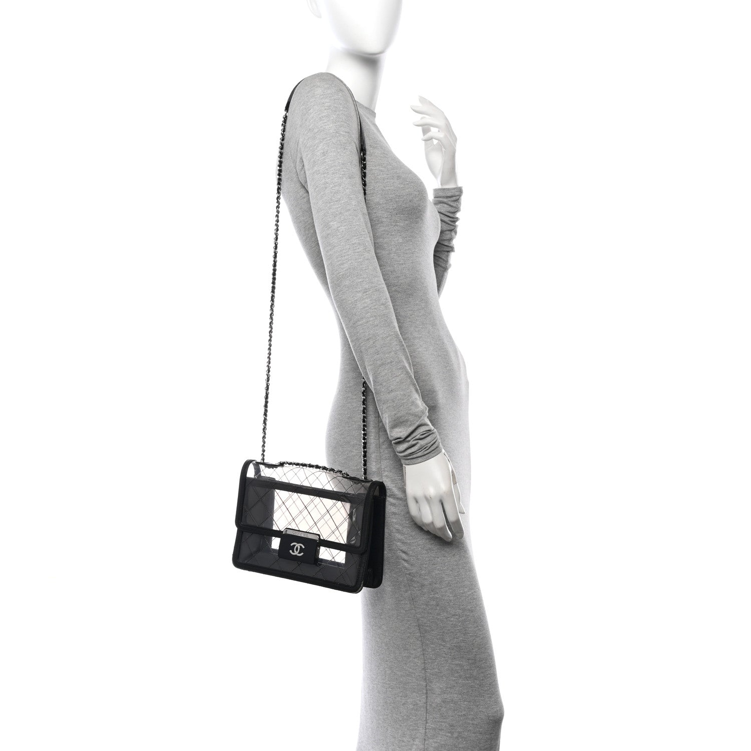 Chanel PVC Lambskin Quilted Beauty Lock Flap Black 2 of 15