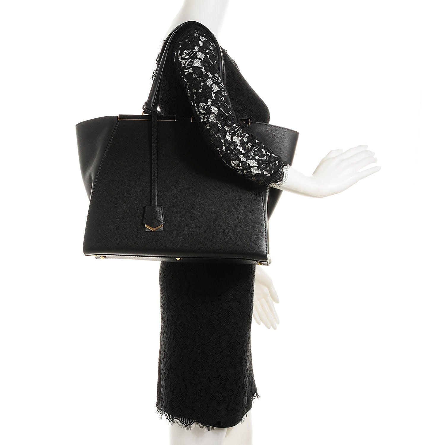 Fendi Vitello Elite Large 3Jours Tote Black 2 of 12