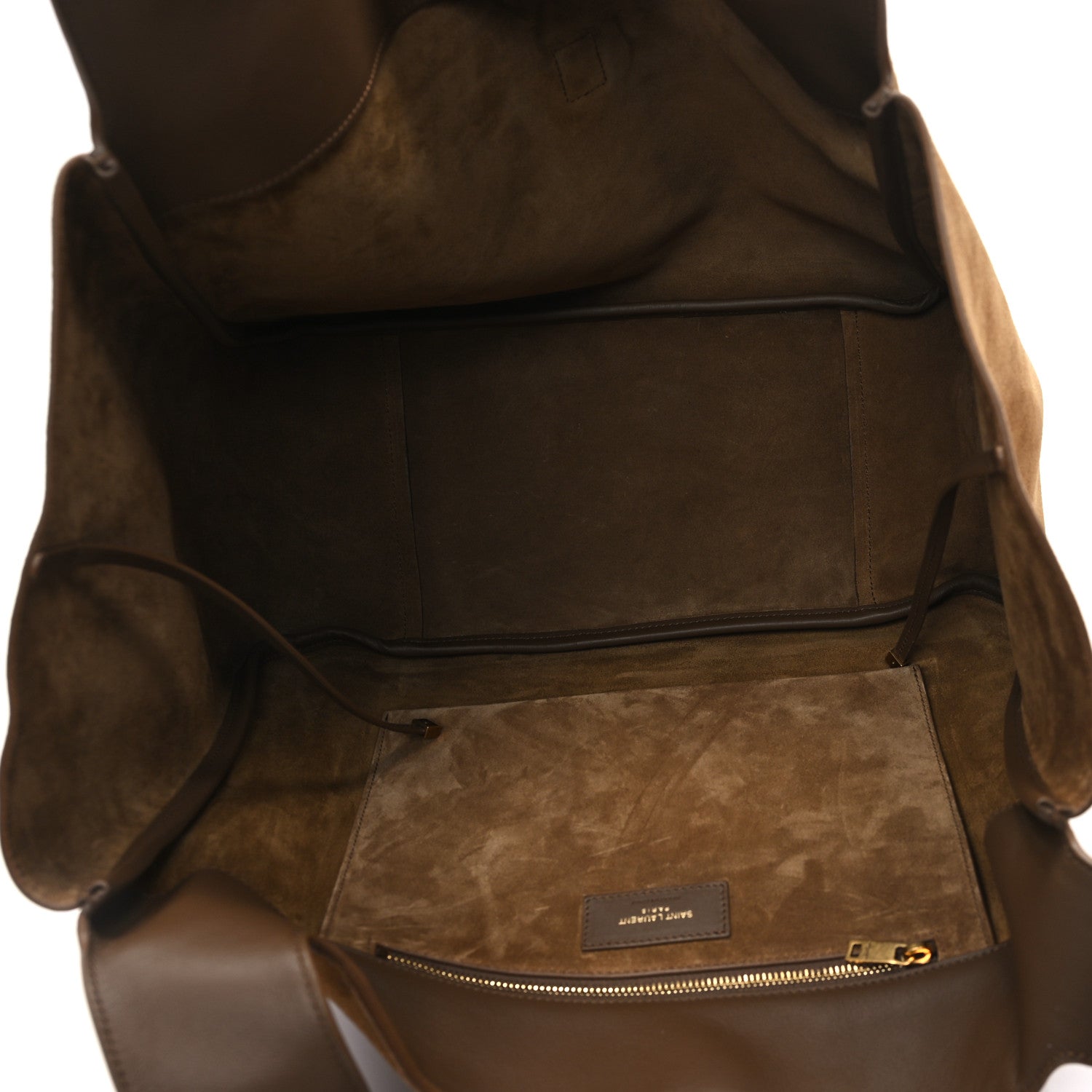 Saint Laurent Suede Bea Tote Golden Leaf 5 of 10