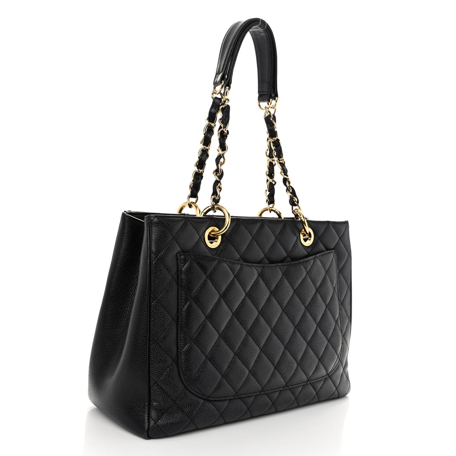 Chanel Caviar Quilted Grand Shopping Tote GST Black 3 of 10