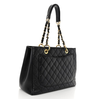 Chanel Caviar Quilted Grand Shopping Tote GST Black 3 of 10